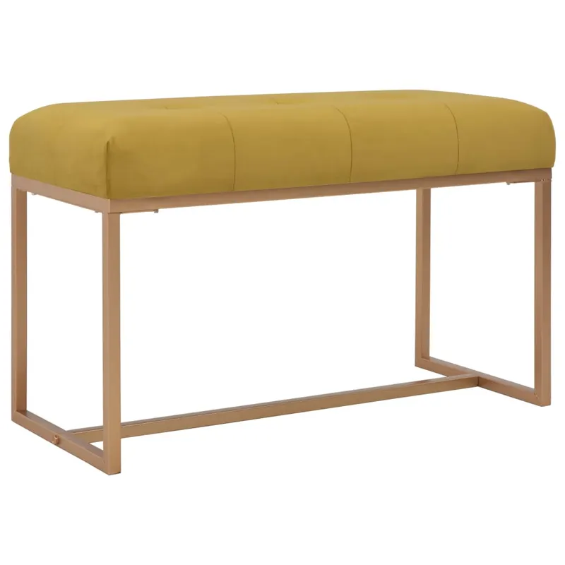 banca, mustar, 80 cm, catifea