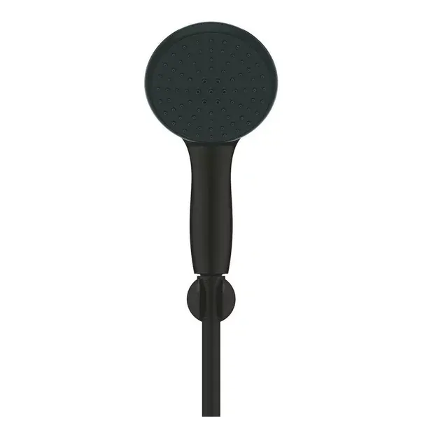 Para de dus Grohe 261642433, 110 mm, 1.25 m, 211 mm, 2 functii, 1 2 racord, sistem anticalcar, Negru