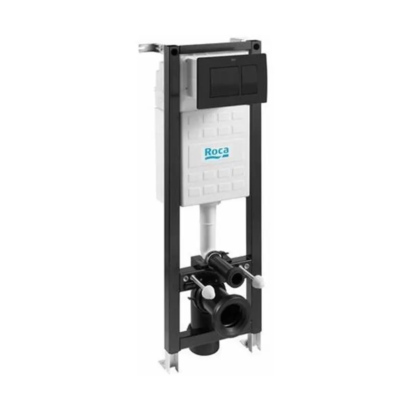 Rezervor WC Roca A89P40T010, 1150 mm, 350 mm, 110, 90 mm, 180, 230 mm, 2 moduri spalare, clapeta neagru mat