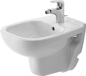 Bideu Duravit 22371500002, D-Code, montaj suspendat, preaplin, zona montaj interior, seria D-Code, alb