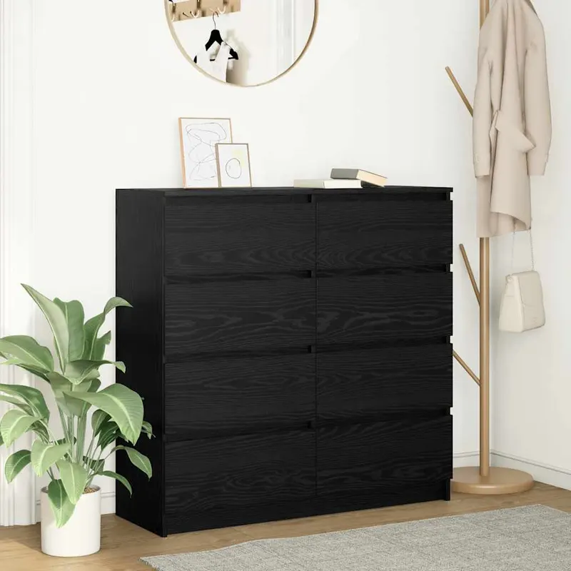 bufeta stejar negru 100x35x99 cm lemn prelucrat