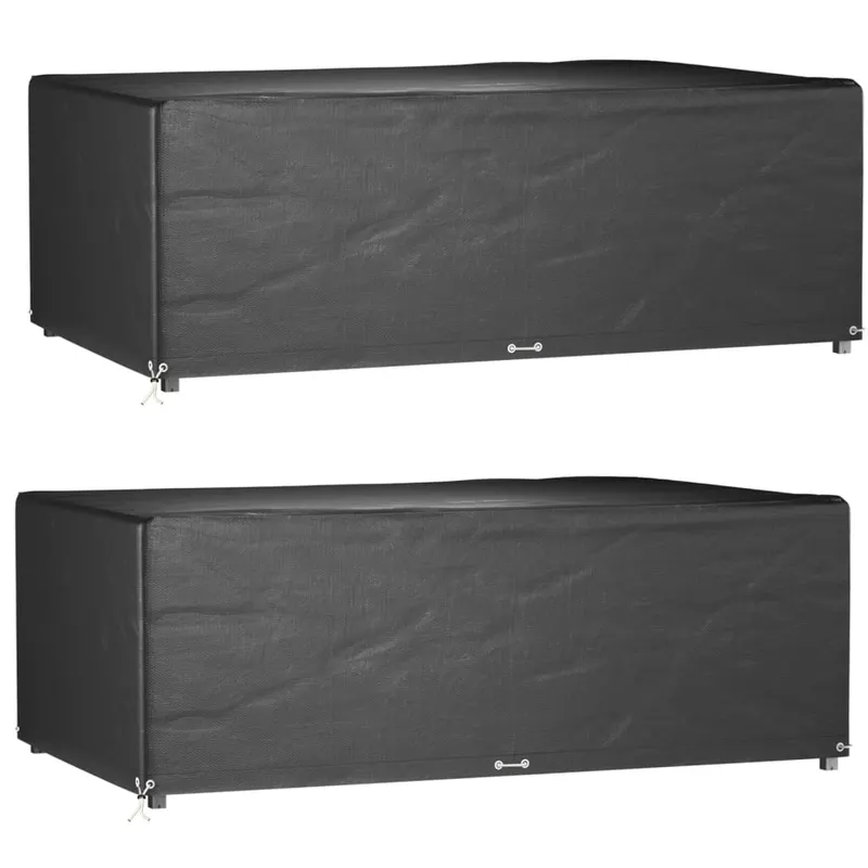 huse mobila gradina, 2 buc, 12 ocheti 213x132x75cm, rectangular