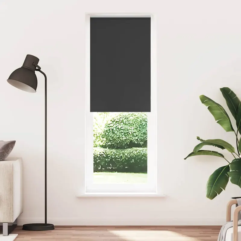 jaluza cu role opace negru 85x230 cm latime material 80,7 cm
