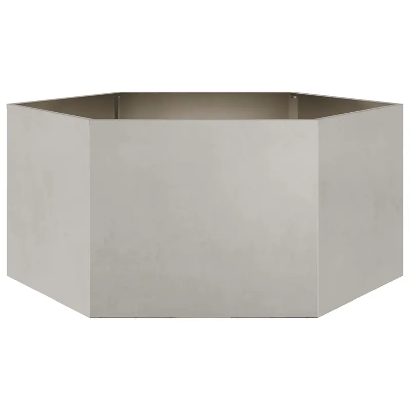 jardiniera de gradina 104x90x45 cm otel inoxidabil hexagonal