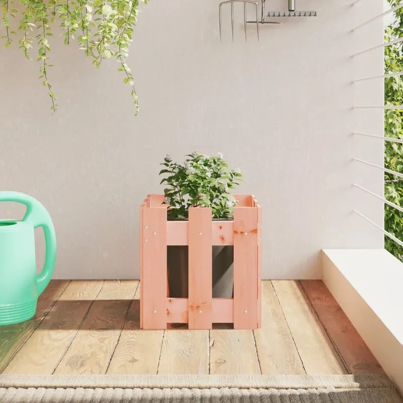 jardiniera gradina design gard, 30x30x30 cm, lemn masiv douglas