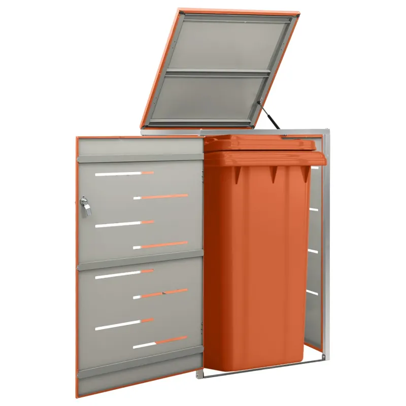 magazie pentru pubela unica, 69x77,5x112,5 cm, otel inoxidabil