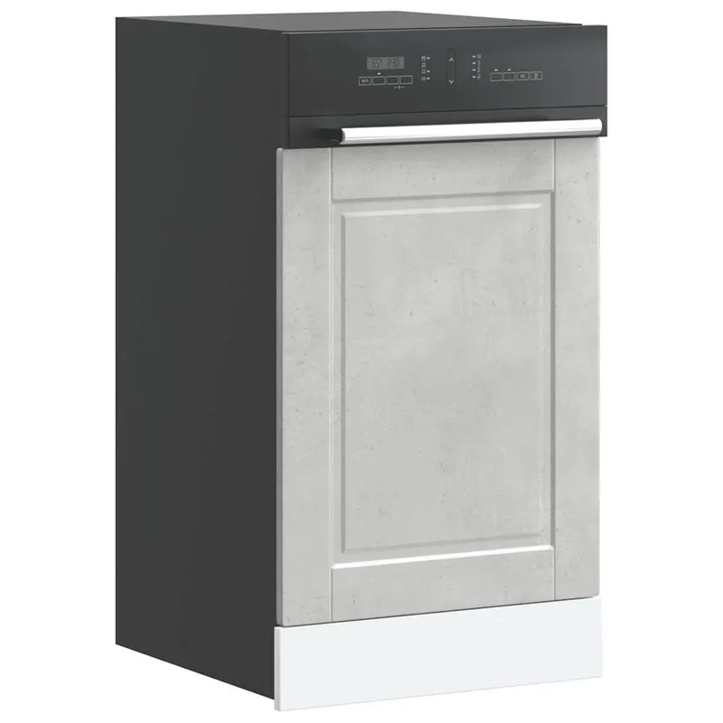 panou pentru masina de spalat vase beton gri lemn prelucrat