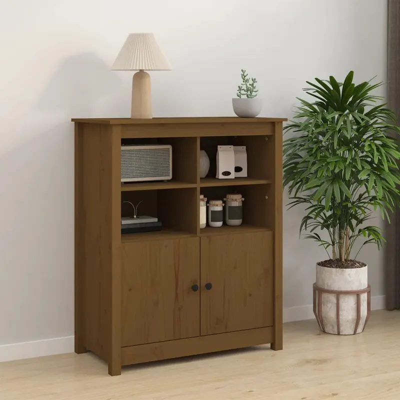servanta, maro miere, 83x41,5x100 cm, lemn masiv de pin