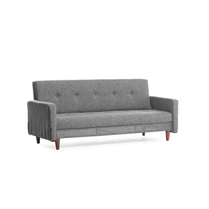 Canapea extensibila HIKO, 3 locuri, gri deschis, 200x55x83 cm