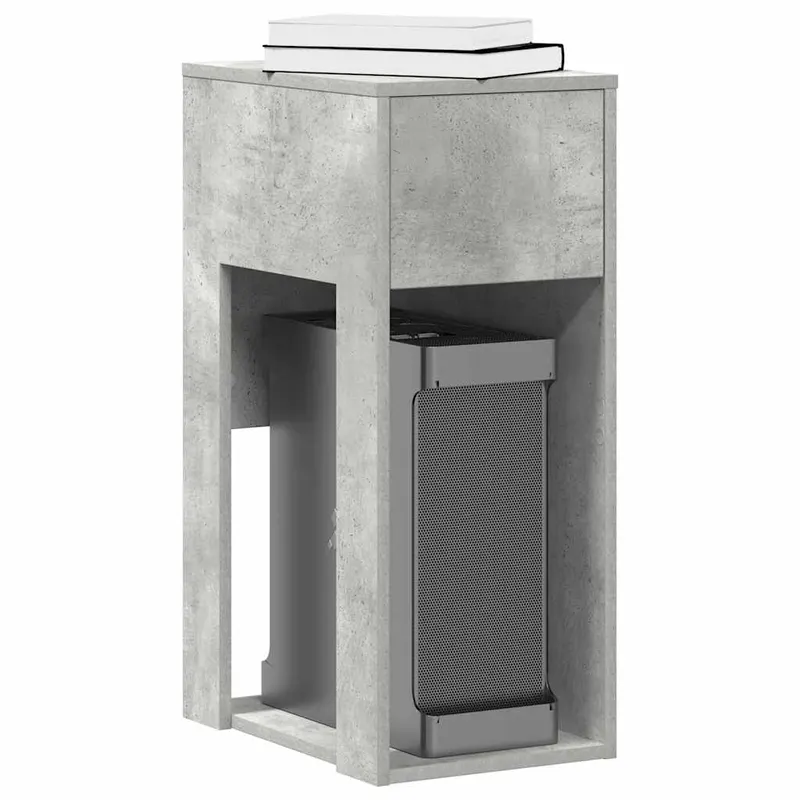 suport turn computer cu sertar gri beton 30x44x74 cm