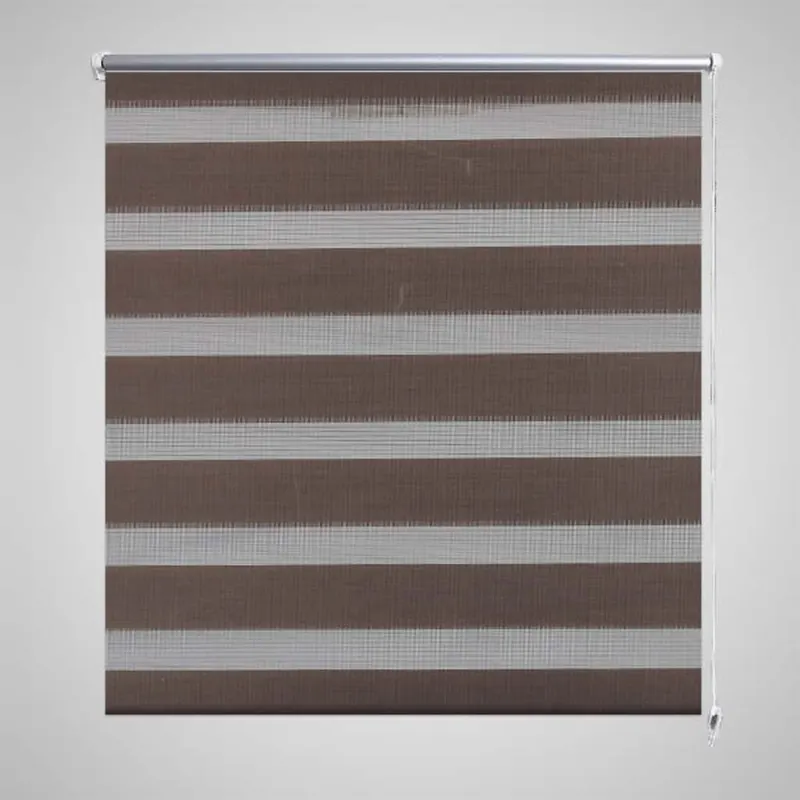 Jaluzea tip zebra, 140 x 175 cm, cafeniu
