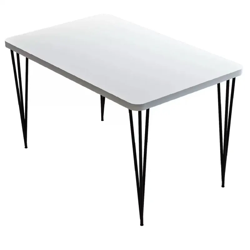 Masa bucatarie texturata, Serena 70 x 110 cm, alb/negru