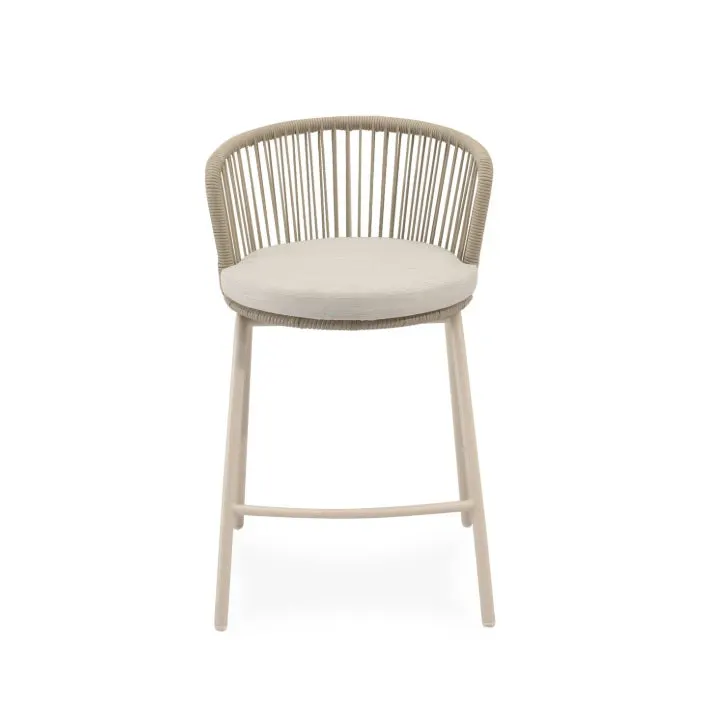 Scaun de bar PIERA BEIGE H64 CM - Grey