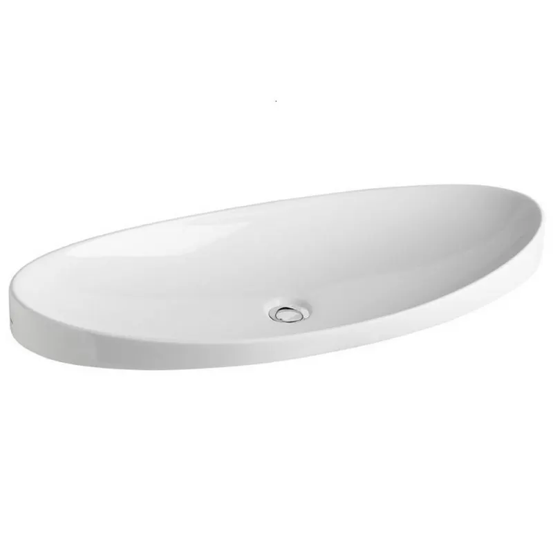 Lavoar incastrat alb lucios 90 cm, oval, Gala Klea