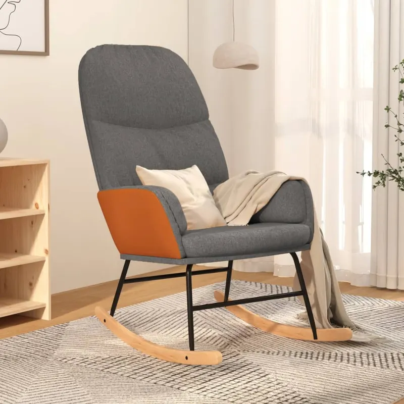 scaun balansoar, gri deschis, material textil