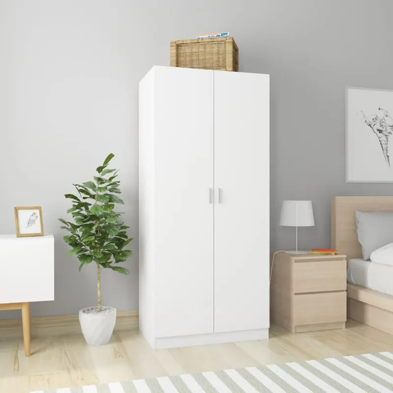 sifonier, alb, 80x52x180 cm, lemn prelucrat