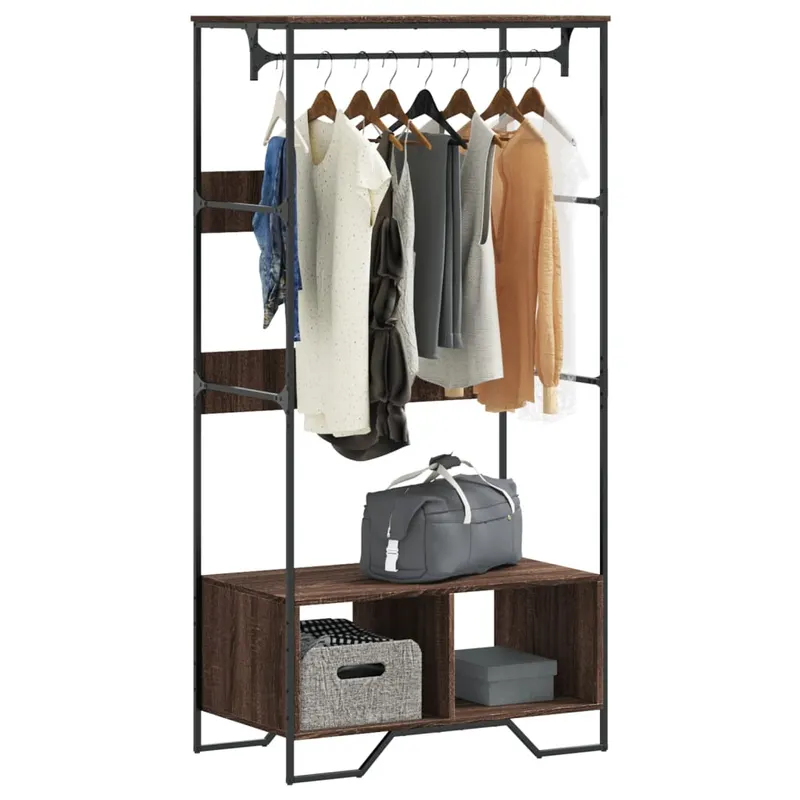 sifonier, stejar maro, 90x50x180 cm, lemn prelucrat