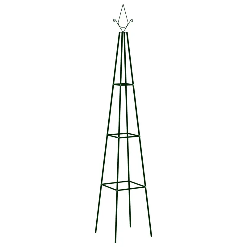 suporturi plante gradina 2 buc. verde inchis 35x35x195 cm fier