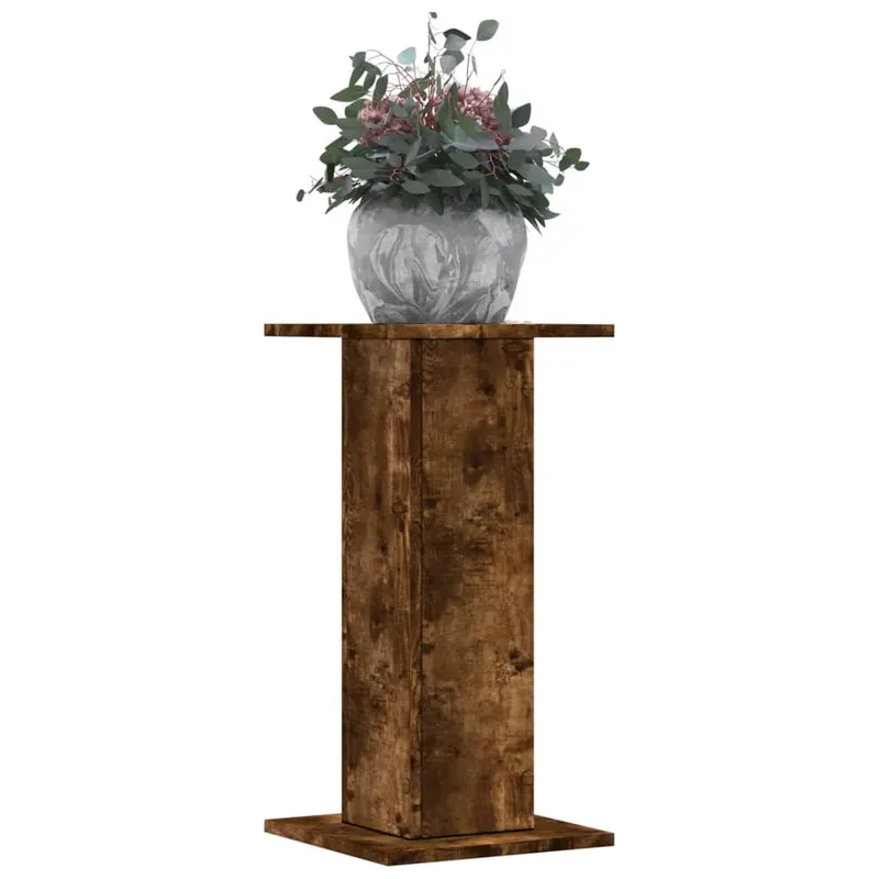 suporturi de plante 2 buc. stejar fumuriu 30x30x60 cm lemn