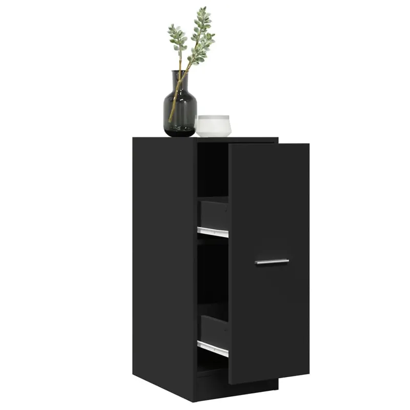 dulap de farmacie, negru, 30x41x77,5 cm, lemn prelucrat
