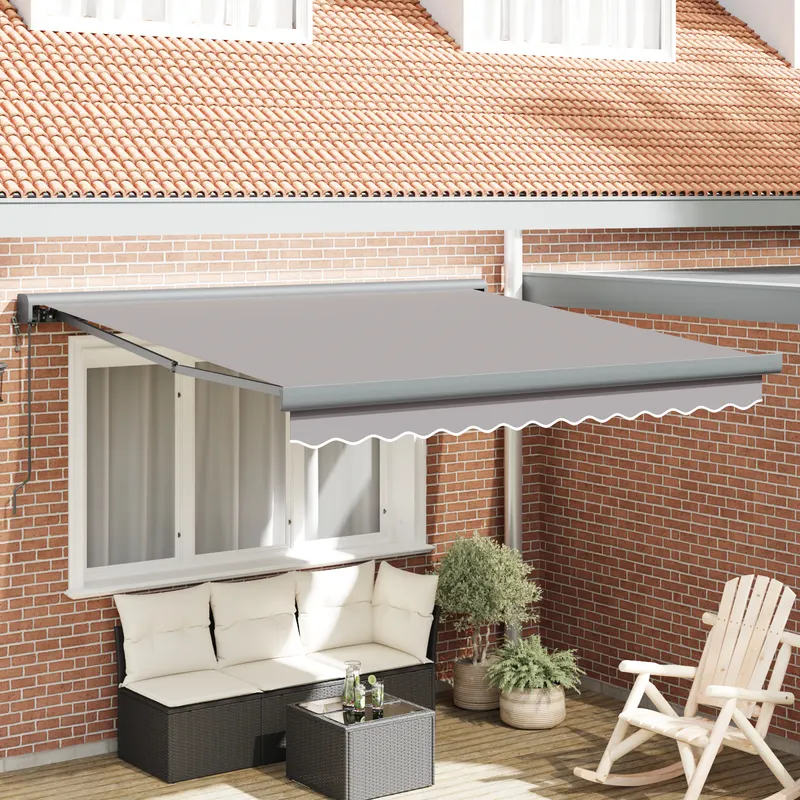 marchiza retractabila automata gri deschis 300x250 cm, material de schimb pentru marchiza pentru cadru 3x2,5 m gri deschis