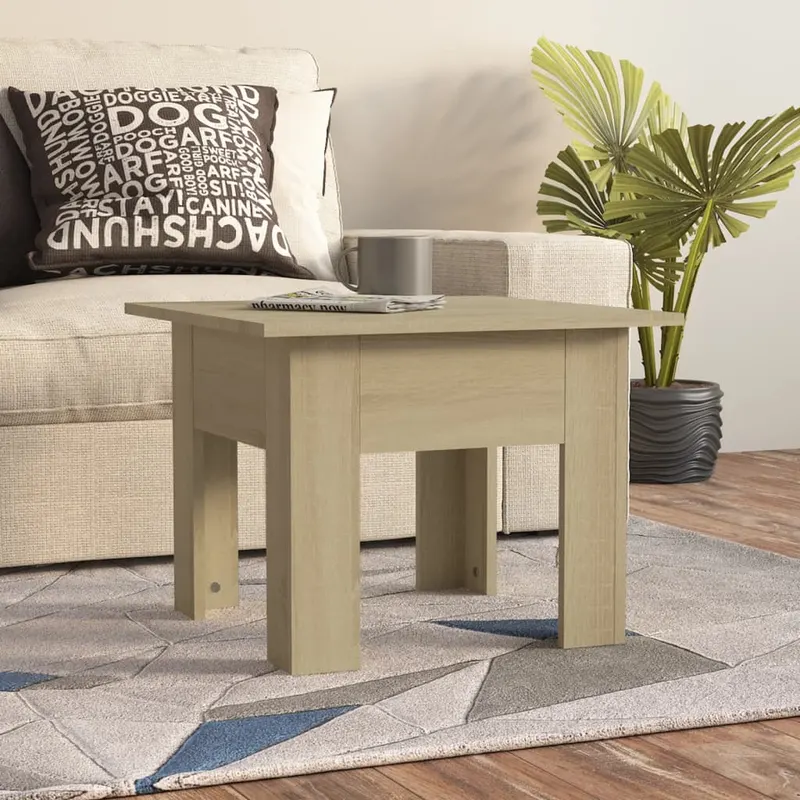 masuta de cafea, stejar sonoma, 55x55x42 cm, lemn prelucrat