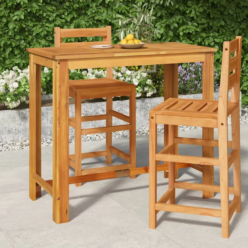 masa de bar de gradina, 120 x 60 x 105 cm, lemn masiv de acacia