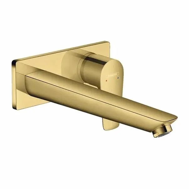 Baterie lavoar incastrata Hansgrohe Talis E pipa 22.5 cm auriu lucios