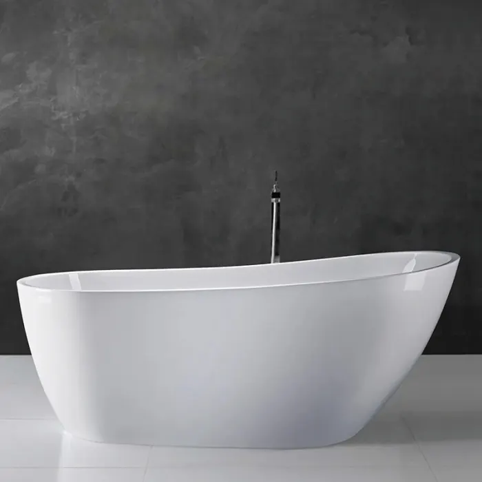 Cada baie freestanding alba, ovala, acril, 160 x 75 cm Florida Natalia P-160