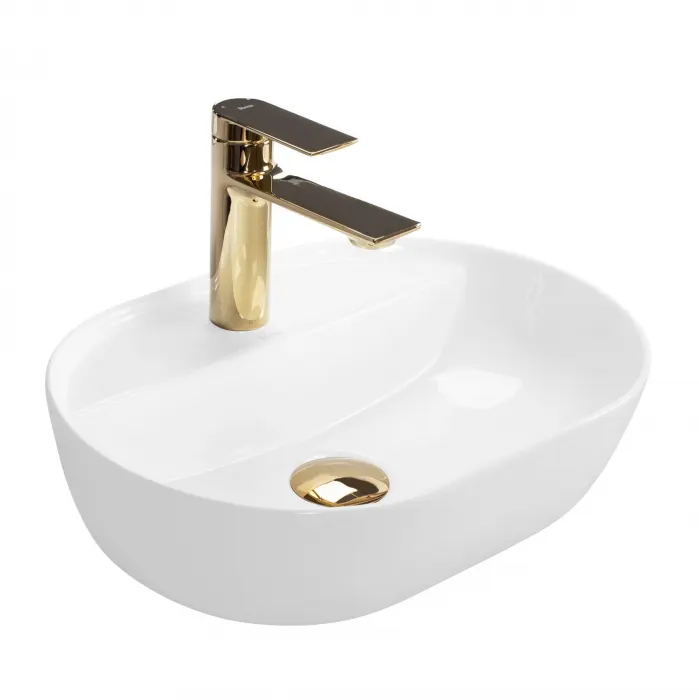 Lavoar pe blat alb lucios, oval 42cm, Rea Aura