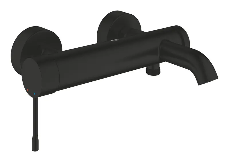 Baterie cada Grohe 336242431, Essence, montaj pe perete, tip incastrare aparent, tip comanda monocomanda, negru