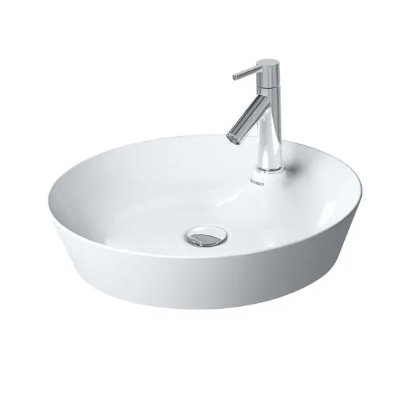 Lavoar Duravit 2328480000, Cape Cod, montaj pe blat, zona montaj interior, elemente fixare ascunse, alb