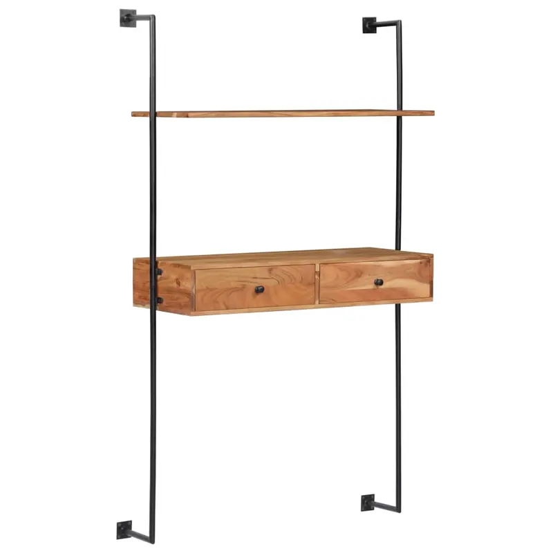 birou de perete, 90 x 40 x 170 cm, lemn masiv de acacia