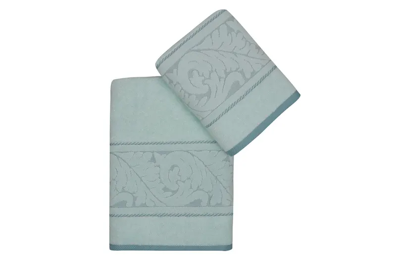 Set prosoape (2 bucăți), Verde, 90x50 cm - Verde
