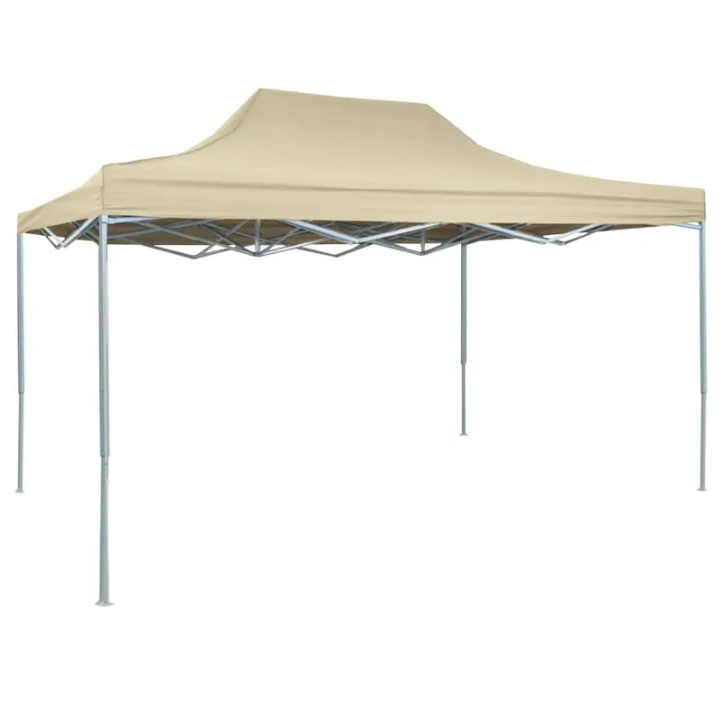cort de petrecere pliabil profesional, crem, 3 x 4 m, otel