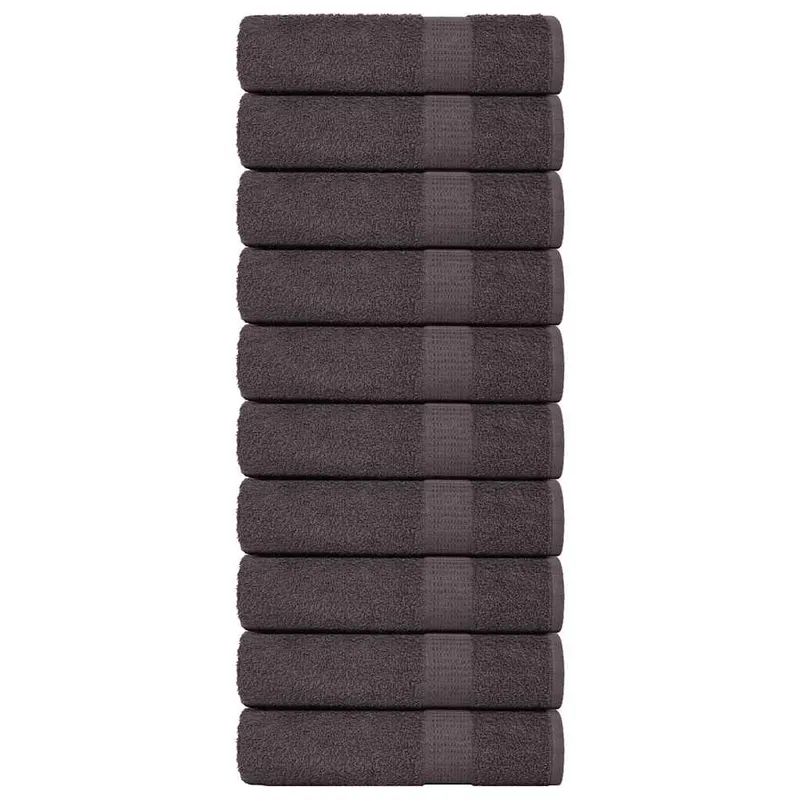 prosoape de baie 10 buc antracit 100x150cm 360 g/m2 100% bumbac