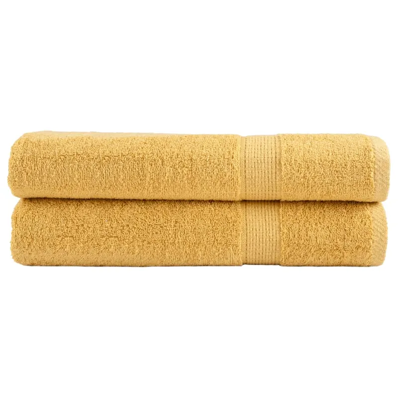 prosoape premium solund 2 buc auriu 100x200cm 600gsm