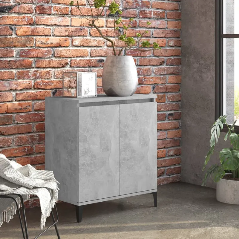 servanta, gri beton, 60x35x70 cm, lemn prelucrat