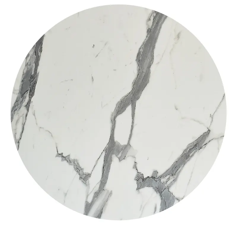 Blat masa HPL RELVAR MARBLE Ø120 CM - Alb