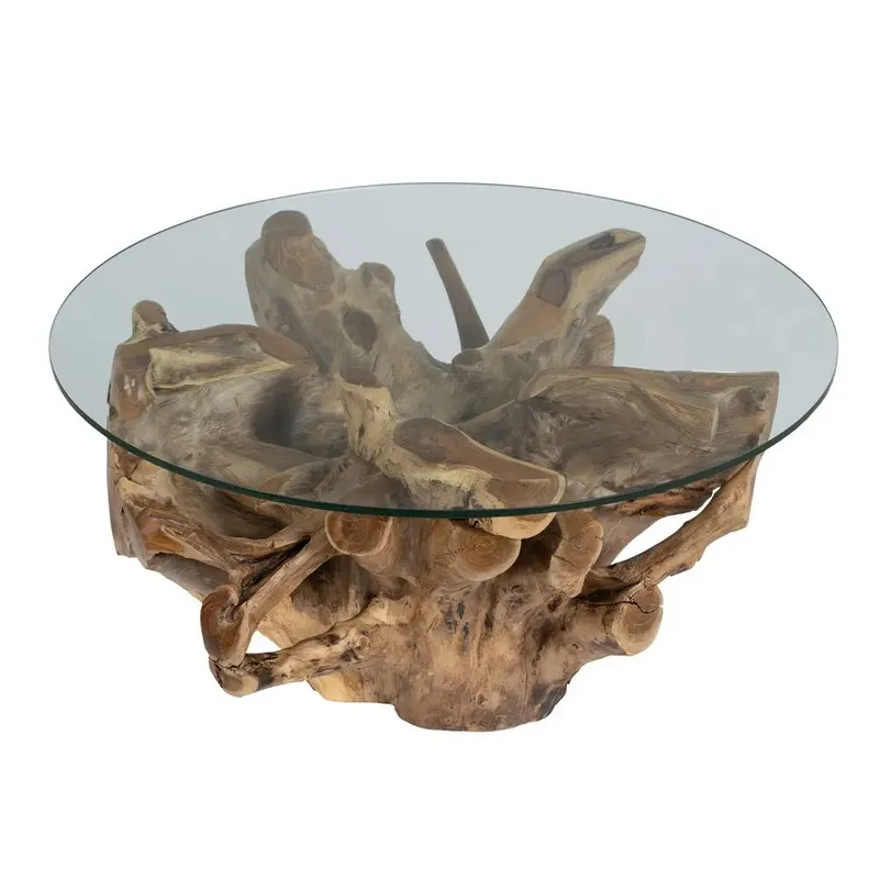 Masuta de cafea ASBERK NATURAL Ø90 x 45 CM