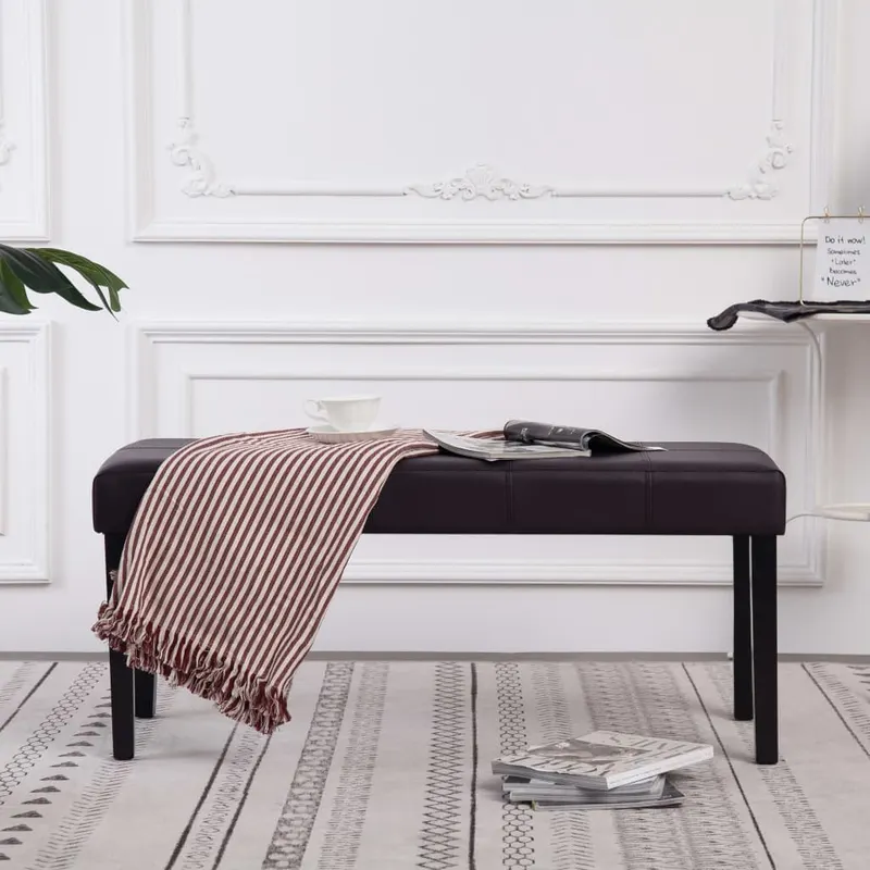 banca, maro, 106 cm, piele artificiala