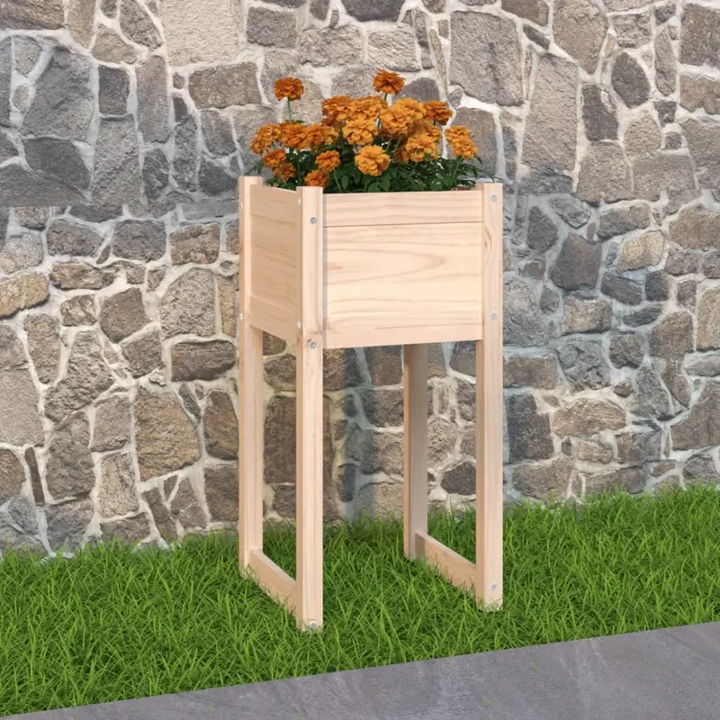 Jardiniera, 40x40x81 cm, lemn masiv de pin