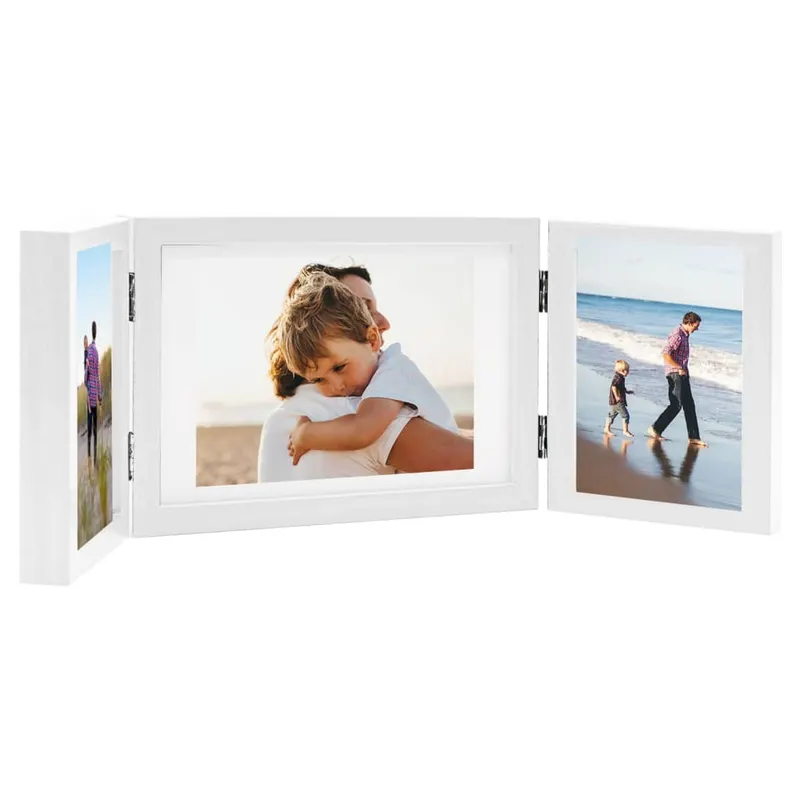 rama foto tripla, colaj, alb, 28x18 cm + 2 x (13x18 cm)