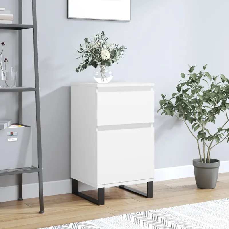 servanta, alb, 40x35x70 cm, lemn prelucrat