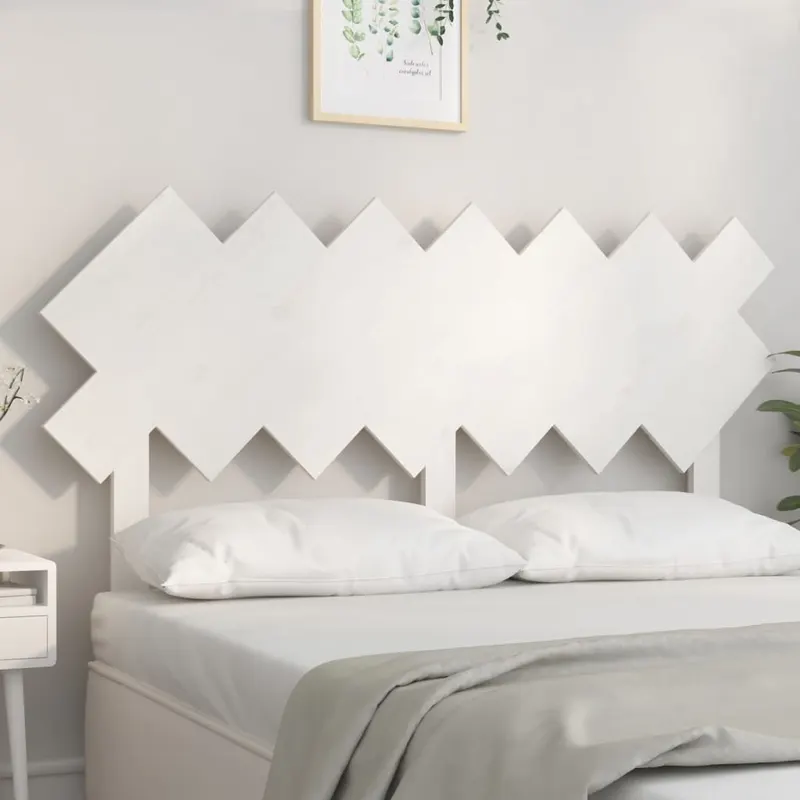 tablie de pat, alb, 141x3x80,5 cm, lemn masiv de pin