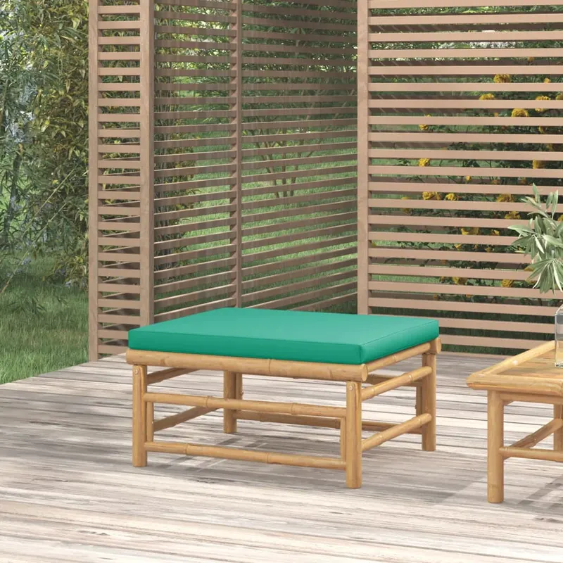 taburet de gradina, perna verde, bambus