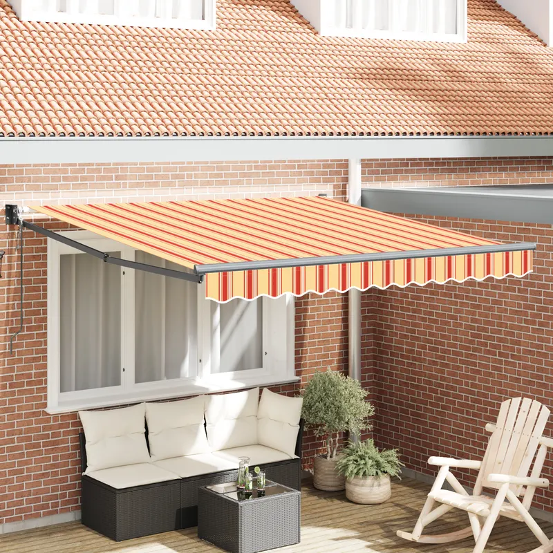 marchiza retractabila galbena si portocalie 350x250 cm