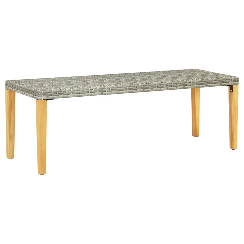 banca de gradina, gri, 80 cm, poliratan