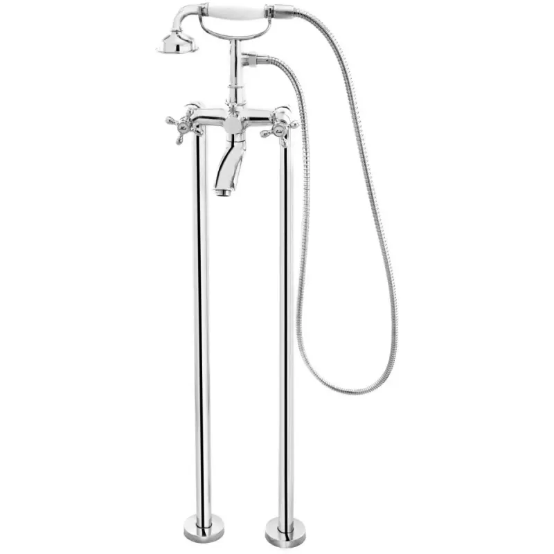 Baterie cada Fdesign Lacrima, pe podea, set dus, crom, FD1-LRA-11F-11