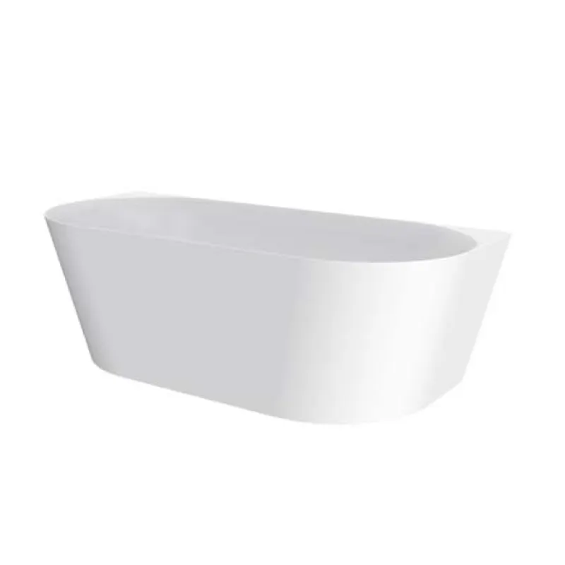 Cada freestanding Florida Beatrice Slim 170, semi-ovala, instalatie completa, acril, alb